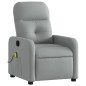 vidaXL Sillón reclinable de masaje de tela gris claro vidaXL Sillón reclinable de masaje de tela gris claro