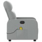 vidaXL Sillón reclinable de masaje de tela gris claro vidaXL Sillón reclinable de masaje de tela gris claro