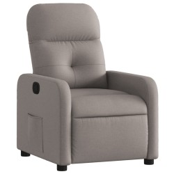 vidaXL Sillón reclinable de tela gris taupe