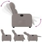 vidaXL Sillón reclinable de tela gris taupe