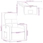 vidaXL Sillón reclinable de tela gris taupe
