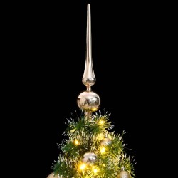 vidaXL Árbol de Navidad artificial con 150 LEDs bolas y nieve 120 cm