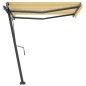 vidaXL Toldo de pie automático amarillo y blanco 300x250 cm vidaXL Toldo de pie automático amarillo y blanco 300x250 cm