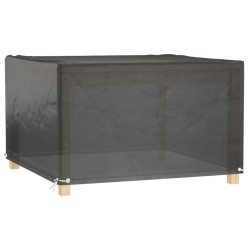 vidaXL Funda para muebles de jardín 8 ojales cuadrada 132x132x80 cm