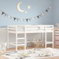 vidaXL Cama alta de niños escalera madera maciza pino blanco 90x200 cm vidaXL Cama alta de niños escalera madera maciza pino blanco 90x200 cm