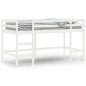 vidaXL Cama alta de niños escalera madera maciza pino blanco 90x200 cm vidaXL Cama alta de niños escalera madera maciza pino blanco 90x200 cm