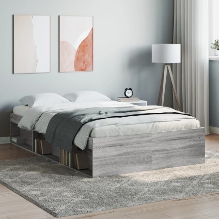 vidaXL Estructura de cama gris Sonoma 120x190 cm