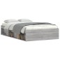 vidaXL Estructura de cama gris Sonoma 120x190 cm
