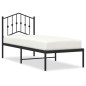 vidaXL Estructura de cama con cabecero metal negro 75x190 cm vidaXL Estructura de cama con cabecero metal negro 75x190 cm