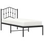 vidaXL Estructura de cama con cabecero metal negro 75x190 cm vidaXL Estructura de cama con cabecero metal negro 75x190 cm