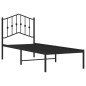 vidaXL Estructura de cama con cabecero metal negro 75x190 cm vidaXL Estructura de cama con cabecero metal negro 75x190 cm