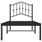 vidaXL Estructura de cama con cabecero metal negro 75x190 cm vidaXL Estructura de cama con cabecero metal negro 75x190 cm