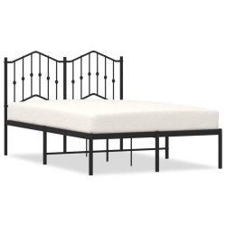 vidaXL Estructura de cama con cabecero metal negro 120x200 cm