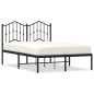 vidaXL Estructura de cama con cabecero metal negro 120x200 cm