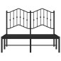 vidaXL Estructura de cama con cabecero metal negro 120x200 cm