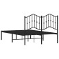 vidaXL Estructura de cama con cabecero metal negro 120x200 cm
