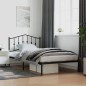 vidaXL Estructura de cama con cabecero metal negro 107x203 cm vidaXL Estructura de cama con cabecero metal negro 107x203 cm