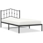 vidaXL Estructura de cama con cabecero metal negro 107x203 cm vidaXL Estructura de cama con cabecero metal negro 107x203 cm