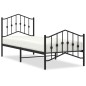 vidaXL Estructura de cama con cabecero y estribo metal negro 80x200 cm vidaXL Estructura de cama con cabecero y estribo metal negro 80x200 cm