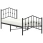 vidaXL Estructura de cama con cabecero y estribo metal negro 80x200 cm vidaXL Estructura de cama con cabecero y estribo metal negro 80x200 cm