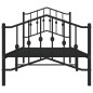 vidaXL Estructura de cama con cabecero y estribo metal negro 80x200 cm vidaXL Estructura de cama con cabecero y estribo metal negro 80x200 cm