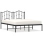 vidaXL Estructura de cama con cabecero metal negro 150x200 cm vidaXL Estructura de cama con cabecero metal negro 150x200 cm