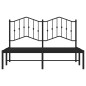 vidaXL Estructura de cama con cabecero metal negro 150x200 cm vidaXL Estructura de cama con cabecero metal negro 150x200 cm