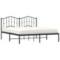 vidaXL Estructura de cama con cabecero metal negro 180x200 cm