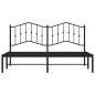 vidaXL Estructura de cama con cabecero metal negro 180x200 cm