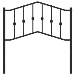 vidaXL Cabecero de metal negro 90 cm