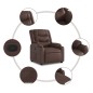vidaXL Sillón reclinable de cuero sintético marrón vidaXL Sillón reclinable de cuero sintético marrón