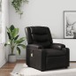 vidaXL Sillón de masaje reclinable cuero sintético negro