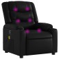 vidaXL Sillón de masaje reclinable cuero sintético negro