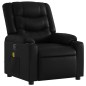 vidaXL Sillón de masaje reclinable cuero sintético negro