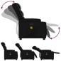 vidaXL Sillón de masaje reclinable cuero sintético negro