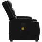 vidaXL Sillón de masaje reclinable cuero sintético negro