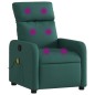 vidaXL Sillón de masaje reclinable de tela verde oscuro vidaXL Sillón de masaje reclinable de tela verde oscuro