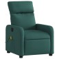vidaXL Sillón de masaje reclinable de tela verde oscuro vidaXL Sillón de masaje reclinable de tela verde oscuro