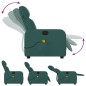vidaXL Sillón de masaje reclinable de tela verde oscuro vidaXL Sillón de masaje reclinable de tela verde oscuro