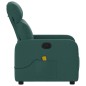 vidaXL Sillón de masaje reclinable de tela verde oscuro vidaXL Sillón de masaje reclinable de tela verde oscuro