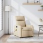 vidaXL Sillón de masaje reclinable de tela crema vidaXL Sillón de masaje reclinable de tela crema