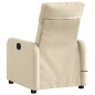 vidaXL Sillón de masaje reclinable de tela crema vidaXL Sillón de masaje reclinable de tela crema