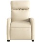 vidaXL Sillón de masaje reclinable de tela crema vidaXL Sillón de masaje reclinable de tela crema