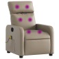 vidaXL Sillón de masaje reclinable cuero sintético color capuchino vidaXL Sillón de masaje reclinable cuero sintético color capuchino