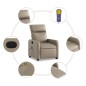 vidaXL Sillón de masaje reclinable cuero sintético color capuchino vidaXL Sillón de masaje reclinable cuero sintético color capuchino
