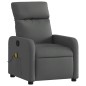 vidaXL Sillón de masaje reclinable de tela gris oscuro vidaXL Sillón de masaje reclinable de tela gris oscuro