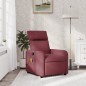 vidaXL Sillón de masaje reclinable de tela color vino tinto vidaXL Sillón de masaje reclinable de tela color vino tinto