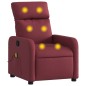 vidaXL Sillón de masaje reclinable de tela color vino tinto vidaXL Sillón de masaje reclinable de tela color vino tinto