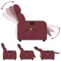vidaXL Sillón de masaje reclinable de tela color vino tinto vidaXL Sillón de masaje reclinable de tela color vino tinto