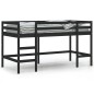 vidaXL Cama alta de niños escalera madera maciza pino negra 90x190 cm vidaXL Cama alta de niños escalera madera maciza pino negra 90x190 cm